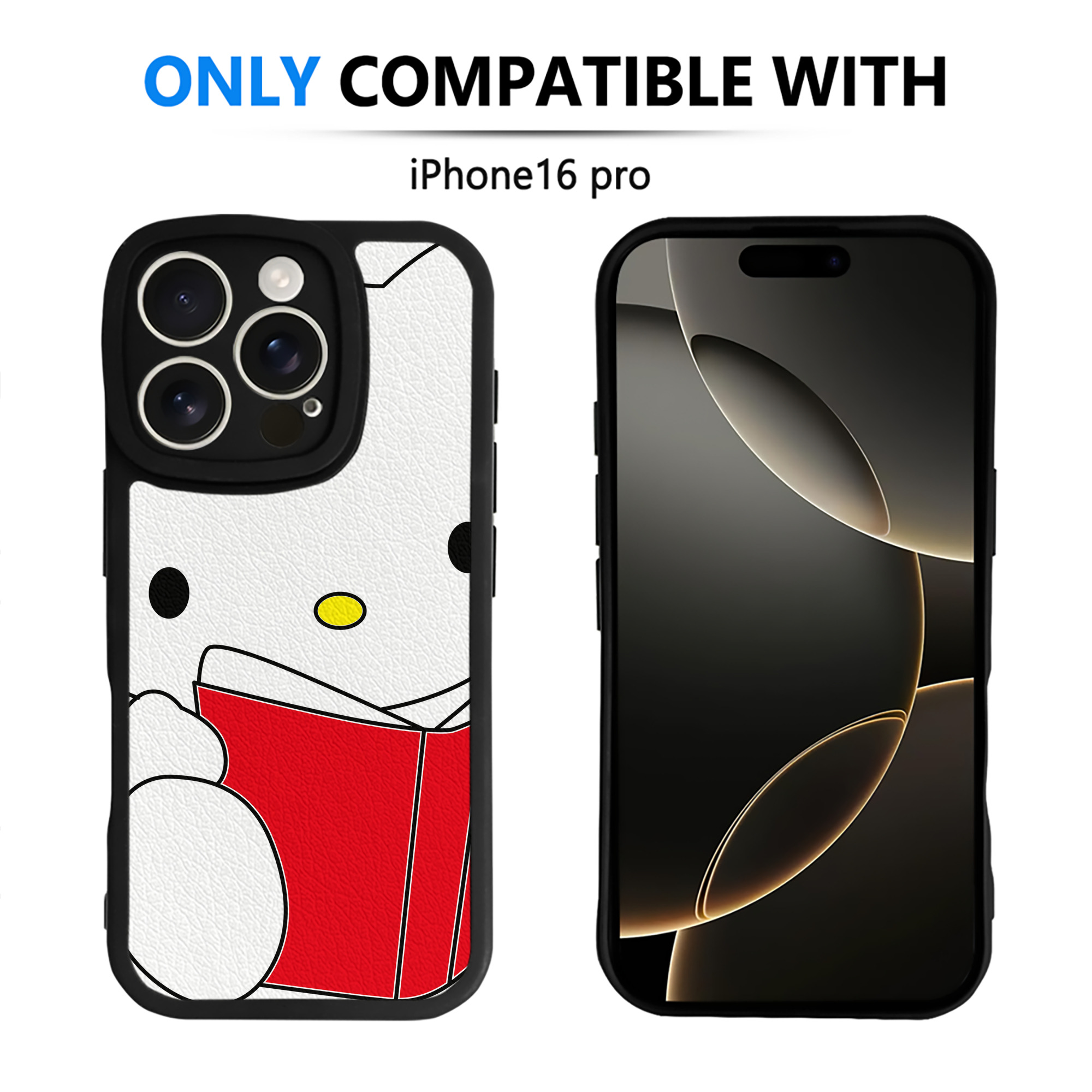 （画像用） Hello Kitty ハローキティ 【iPhone 16シリーズ対応】シリコンスマホケース（レザー調） 材質：シリコン